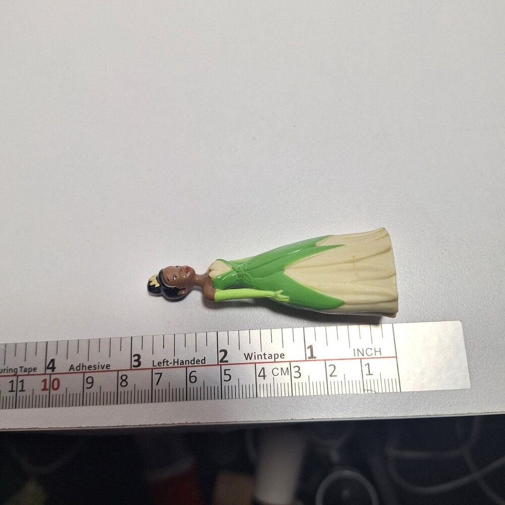 Disney Princess Tiana 2.75" Figure Green Dress Cake Topper Plastic - Picture 8 of 8